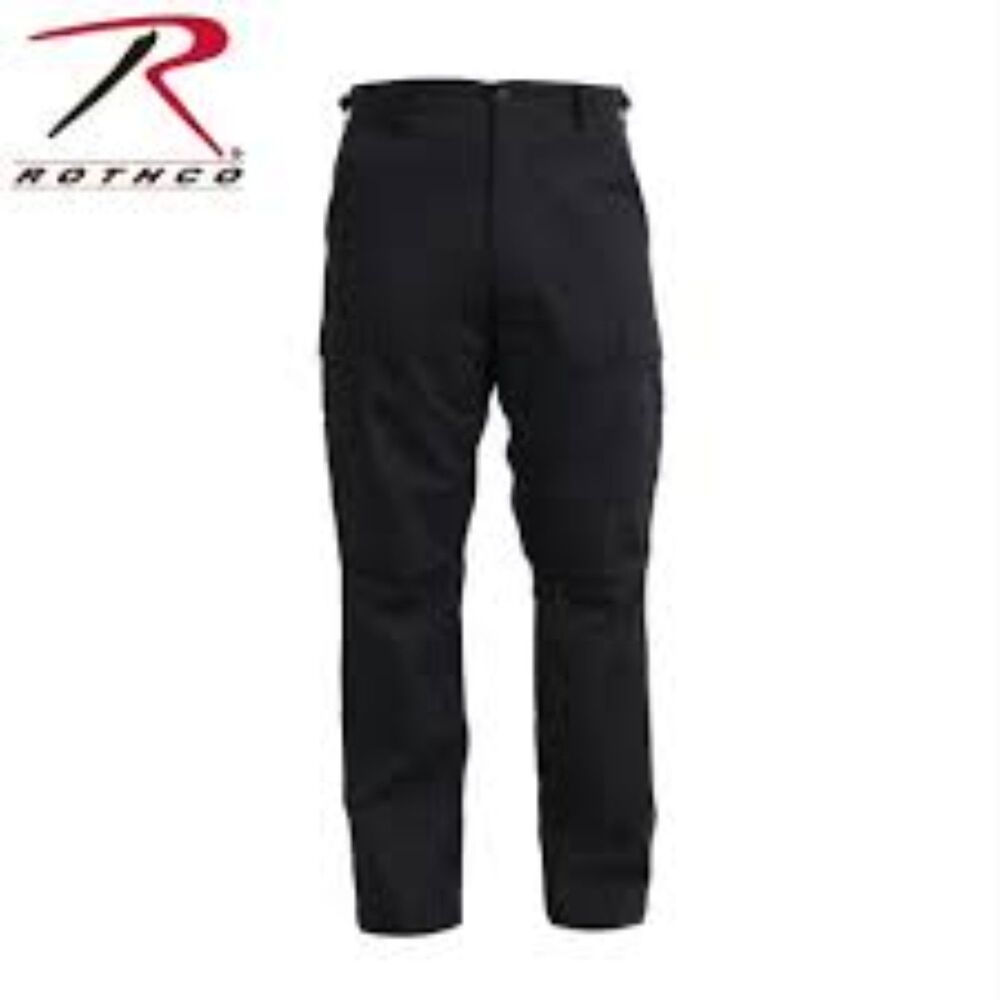 Rothco NWT Tactical BDU Cargo Pants Military Uniform Army Style Black SL 27"-31"